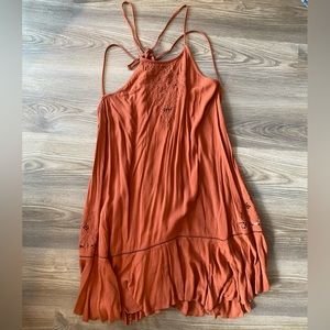 Free People Flowy Orange Dress